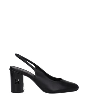 Zapatos de tacón alto de cuero negro Max Mara