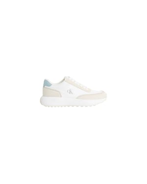 Zapatillas Deportivas de Cuero Beige Calvin Klein Jeans