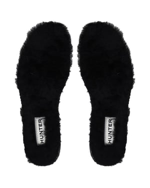 Plantillas de Piel de Oveja de Lujo Hunter para Hombre en Negro