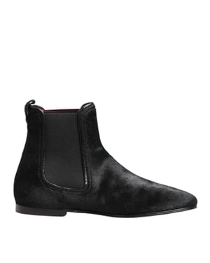 Botas Chelsea para hombre de piel negra de lujo Dolce & Gabbana