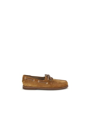 Mocasines Slip-On de Cuero de Ternera Marrón Bos Taurus Gianvito Rossi