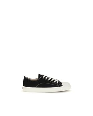Zapatillas bajas de algodón negras Moschino