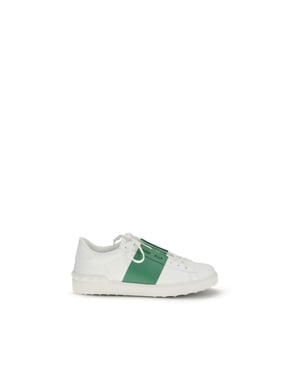 Zapatillas bajas de piel de ternero blanca Bos Taurus de Valentino Garavani