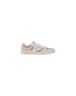 Zapatillas de Ante de Cuero Beige de Vans de Corte Bajo