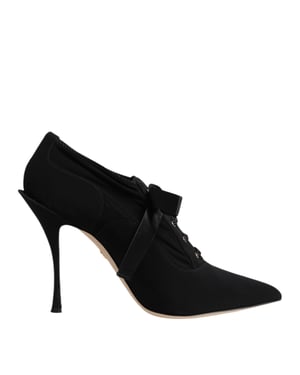 Zapatos de tacón stilettos de encaje negro Dolce & Gabbana