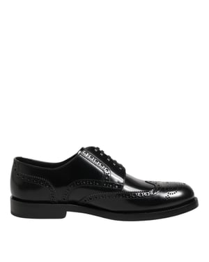 Zapatos Formales Derby de Cuero Negro Dolce & Gabbana