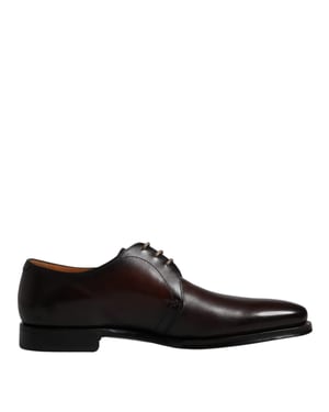 Zapatos Formales Derby para Hombre de Cuero Negro con Cordones de Dolce & Gabbana