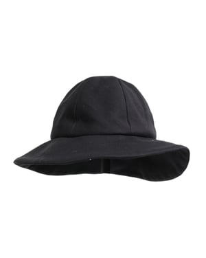 Sombrero Bucket de Algodón Negro de Dolce & Gabbana con Ala Ancha