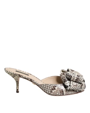 Mules de piel con punta descubierta Keira multicolores de Dolce & Gabbana