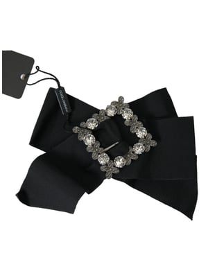 Clip para el cabello adornado con cristales Swarovski negros de Dolce & Gabbana
