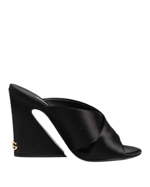 Sandalias de tacón alto Barrocas Negras Keira de Dolce & Gabbana
