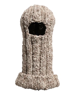 Gorro Balaclava de Lana Beige Tejido de Dolce & Gabbana