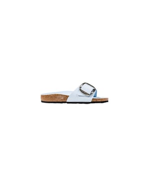 Sandalias Planas de Cuero Artificial Azul Birkenstock