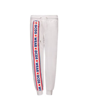 GCDS Joggers de algodón blancos (Pantalones de entrenamiento)
