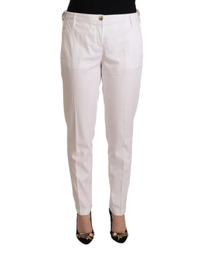 Pantalones Birgitte Cónicos de Cintura Media Blanca Jacob Cohen