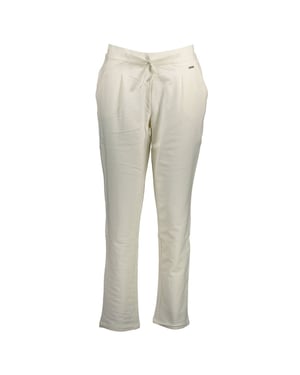 U.S. POLO ASSN. Sudadera de algodón blanca para mujer