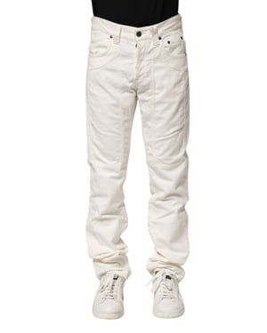 Jeans de denim para hombre Jeckerson de algodón blanco elástico corte recto