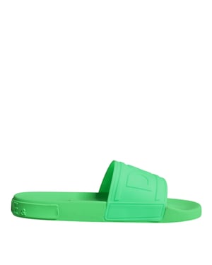 Sandalias de Playa de Cuero Verde Dolce & Gabbana
