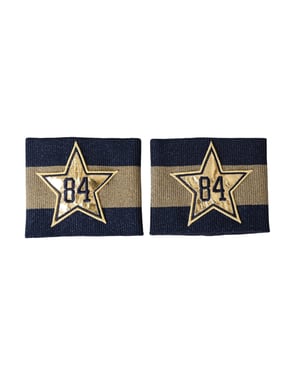 Pulsera de Viscosa con Logo Estrella 84 en Negro y Oro de Dolce & Gabbana