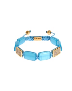 Pulsera Nialaya CZ Ópalo 18K Oro 925