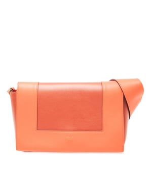 Bolso de hombro de cuero de segunda mano con marco