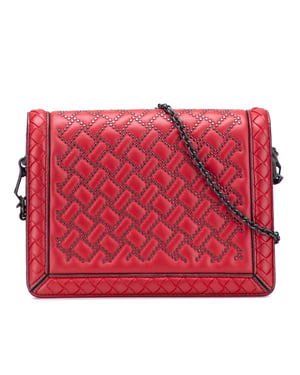 Bolso Cruzado Acolchado con Tachuelas