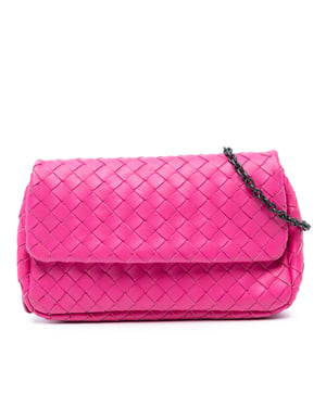 Bolso cruzado expandible de cadena Mini Nappa Intrecciato de segunda mano