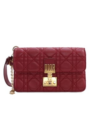 Clutch de muñeca Dioraddict de cordero usado Cannage
