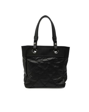 Bolsa Tote Biarritz de Lona Acetilada Small Acolchada de Segunda Mano