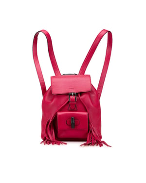 Mochila Diaria de Bambú de Cuero de Segunda Mano