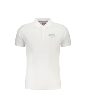 Polo de Hombre de Algodón Blanco Academia Militar
