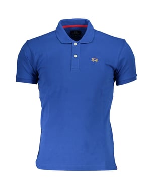 La Martina Camisa Polo de Algodón Azul