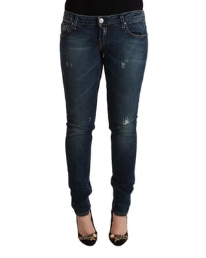 Jeans Ajustados Desgastados
