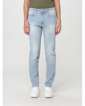 Jeans de Tiro Ajustado y Lavado Claro