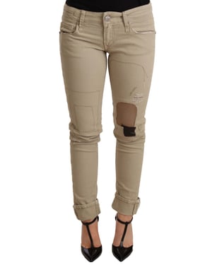 Jeans Skinny Acht Con Detalles Con Parches Desgastados
