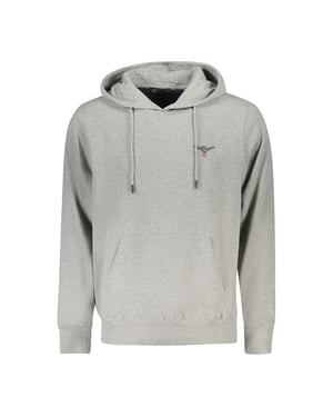 Sudadera con capucha de algodón gris para hombres de Accademia Militare