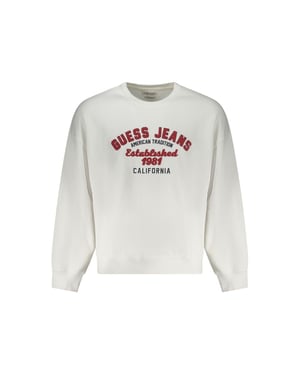 Sudadera de algodón blanca para hombre de Guess Jeans