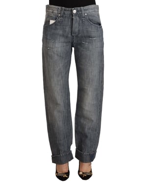 Jeans Boyfriend ajustados con puños