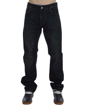 Jeans de pierna recta en tono oscuro