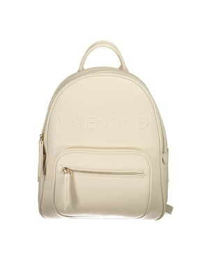 Mochila de mujer de poliuretano beige Mario Valentino