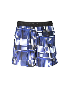 Karl Lagerfeld Blu Boxer de Natación de Poliéter para Hombre