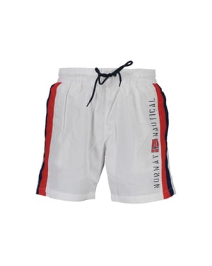 Noruega 1963 Bóxer de Natación para Hombre en Poliamida Blanca