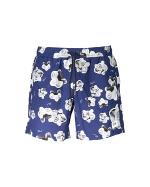 Boxer de baño para hombre en poliéster azul de Karl Lagerfeld