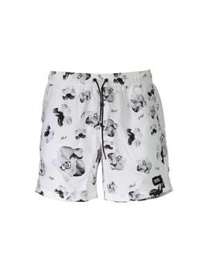Karl Lagerfeld Bianco Pantalones de baño para hombre de poliéster