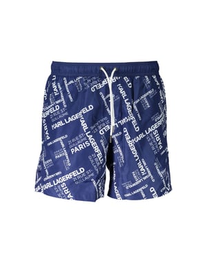 Boxer de natación para hombre Karl Lagerfeld Blu de poliéster