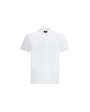 Camisa Polo de Algodón Blanca Fendi