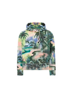 Sudadera de algodón bicolor Palm Angels