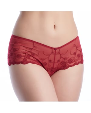 Bragas de tul bordado con tirantes GRACE