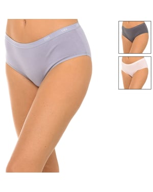 Paquete de 3 bragas de algodón D4H01 para mujeres