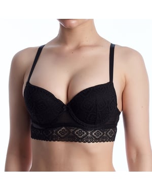 Sostén con aros y push-up de encaje para mujer AMAYA
